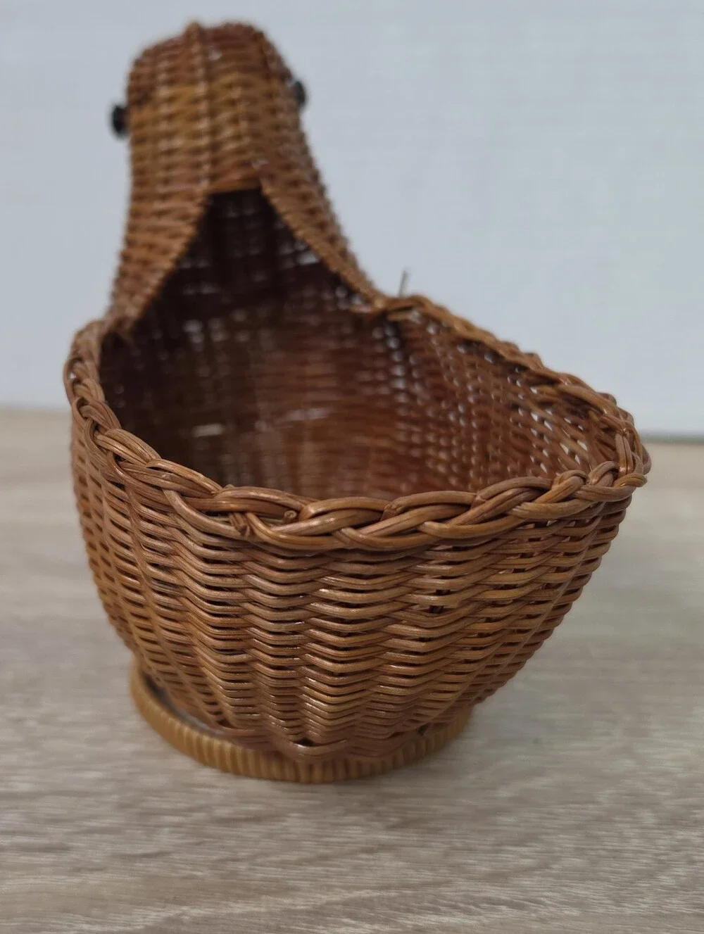 Vintage AVON Small Wicker Chick Woven Rattan Centerpiece Basket Farmhouse Decor